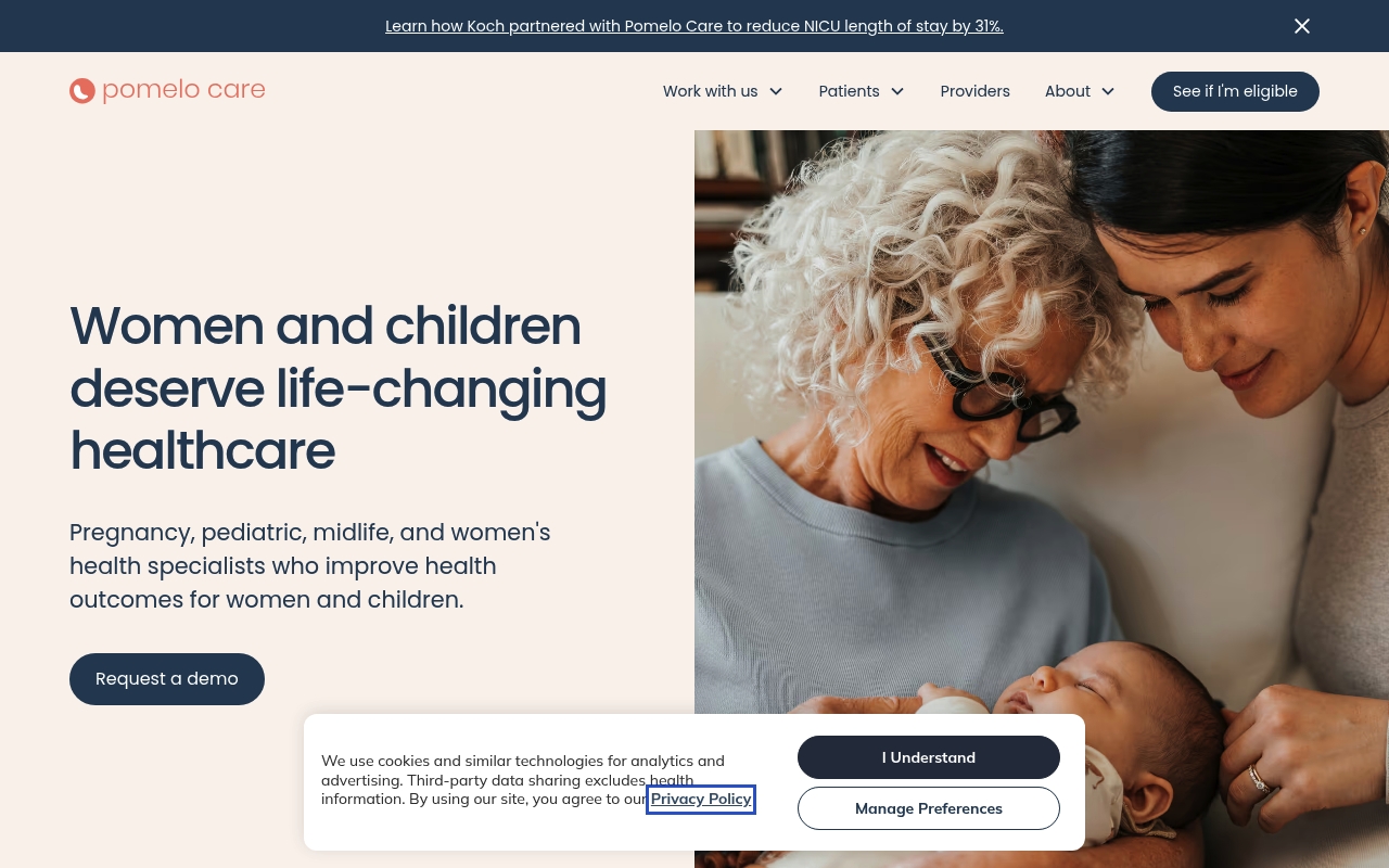 Pomelo Care website