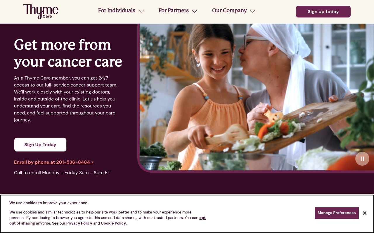 Thyme Care website