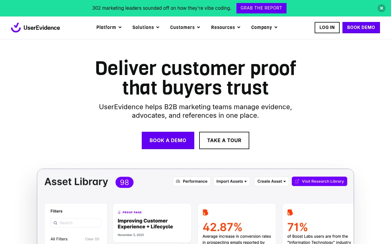 UserEvidence website