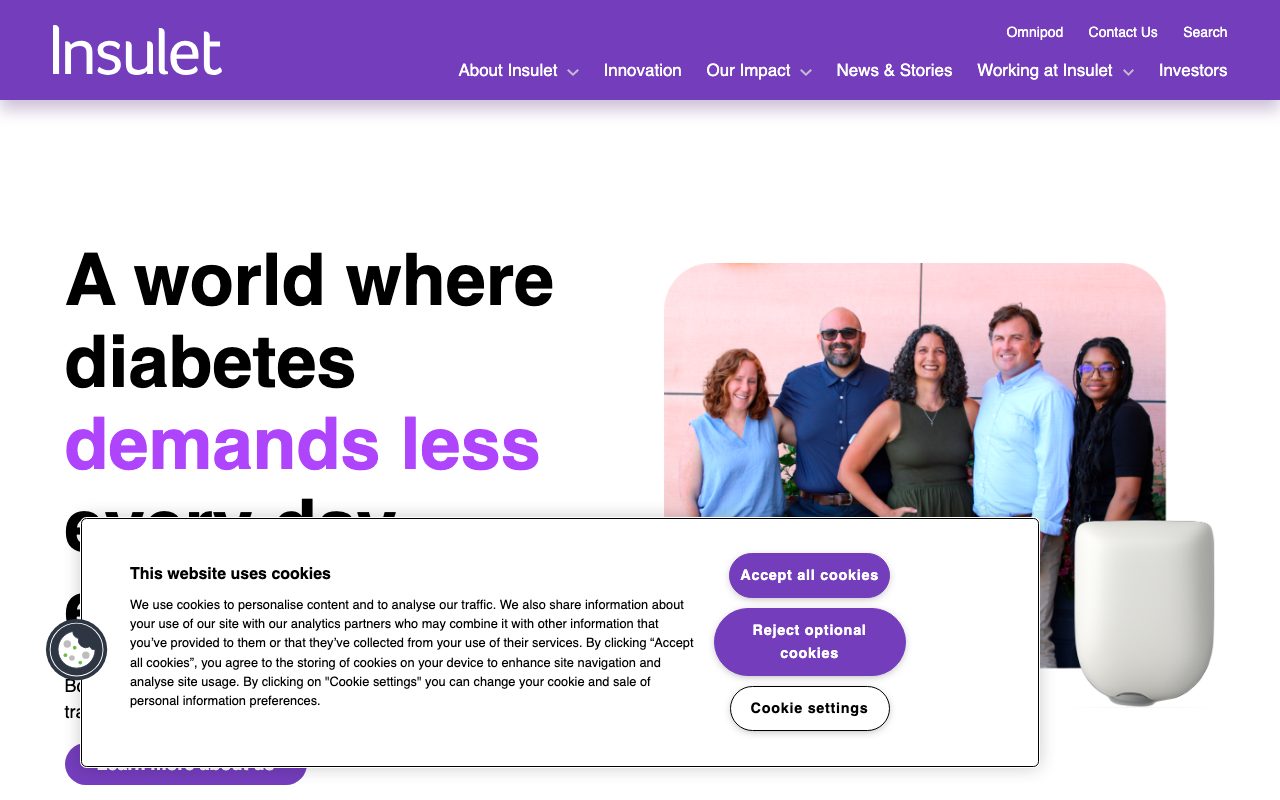 Insulet website