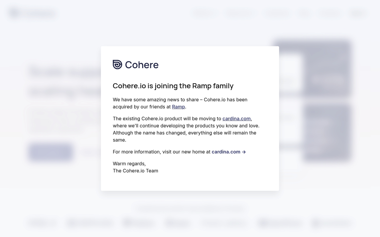 Cohere website