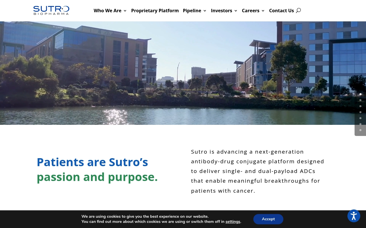 Sutro Biopharma website