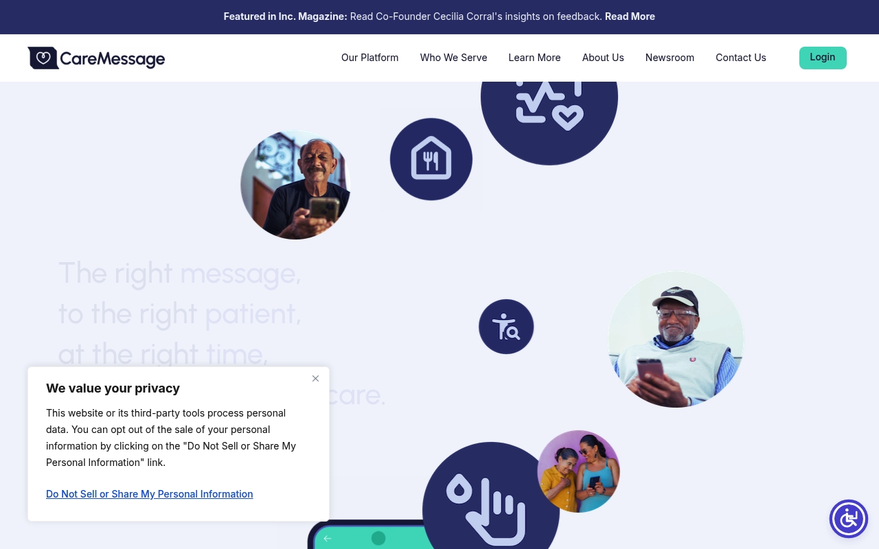 CareMessage website