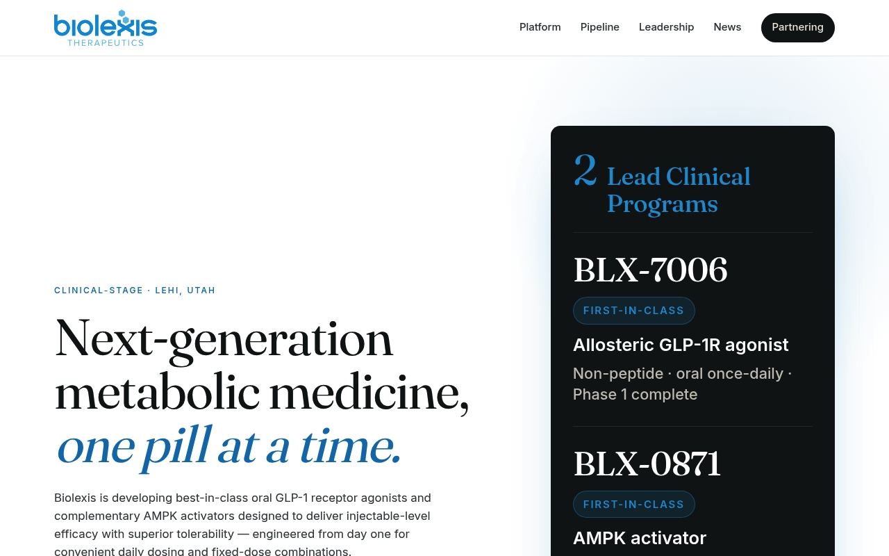 Biolexis Therapeutics website