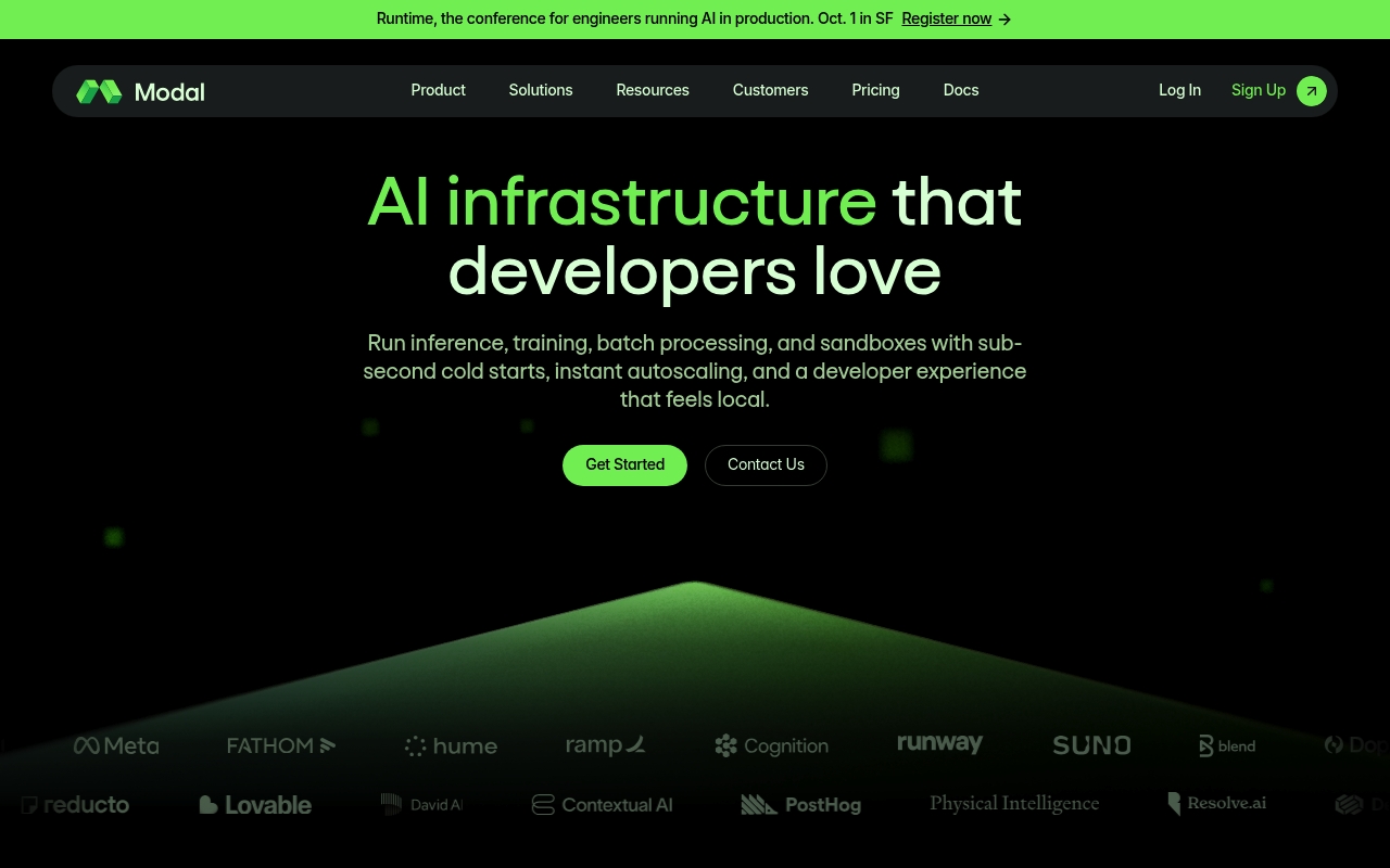 Modal Labs website
