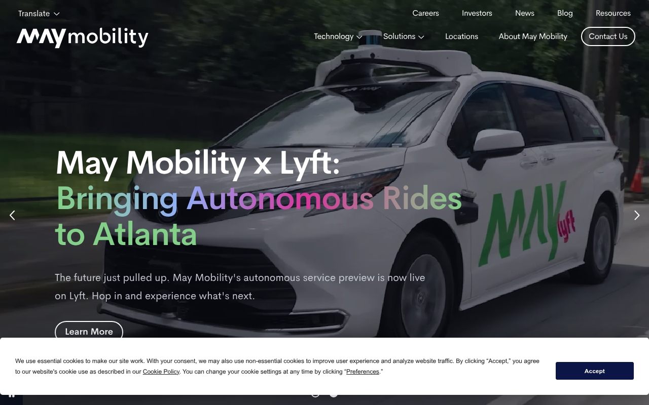 May Mobility website