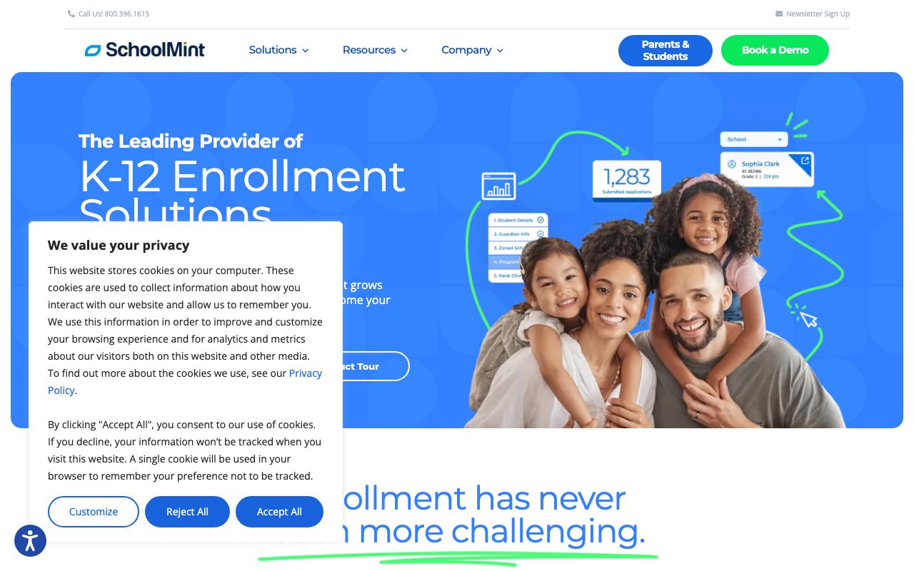 SchoolMint website