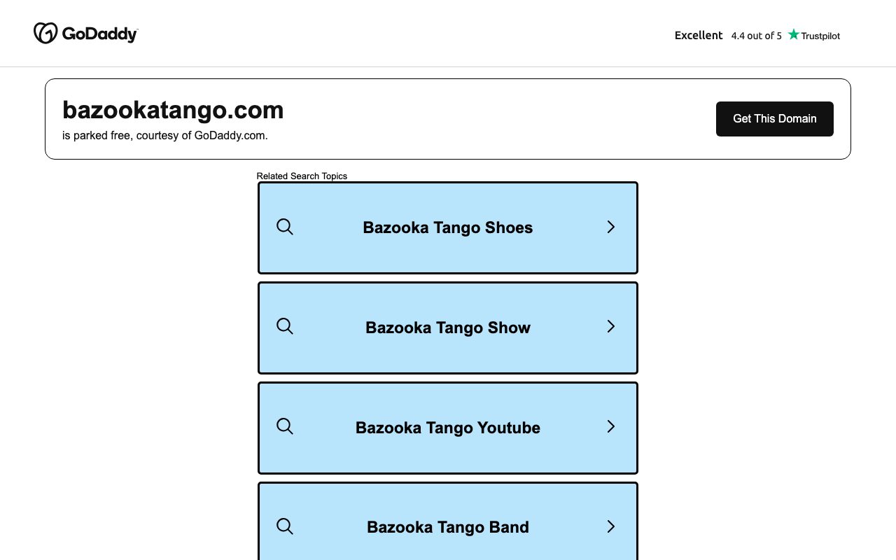Bazooka Tango website