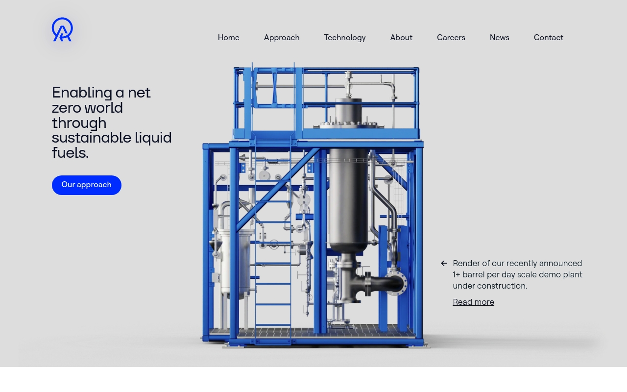 Aether Fuels website