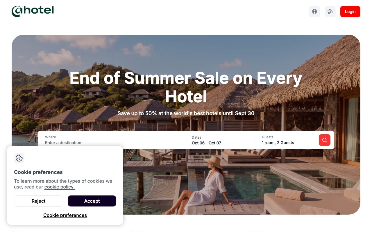 @hotel website