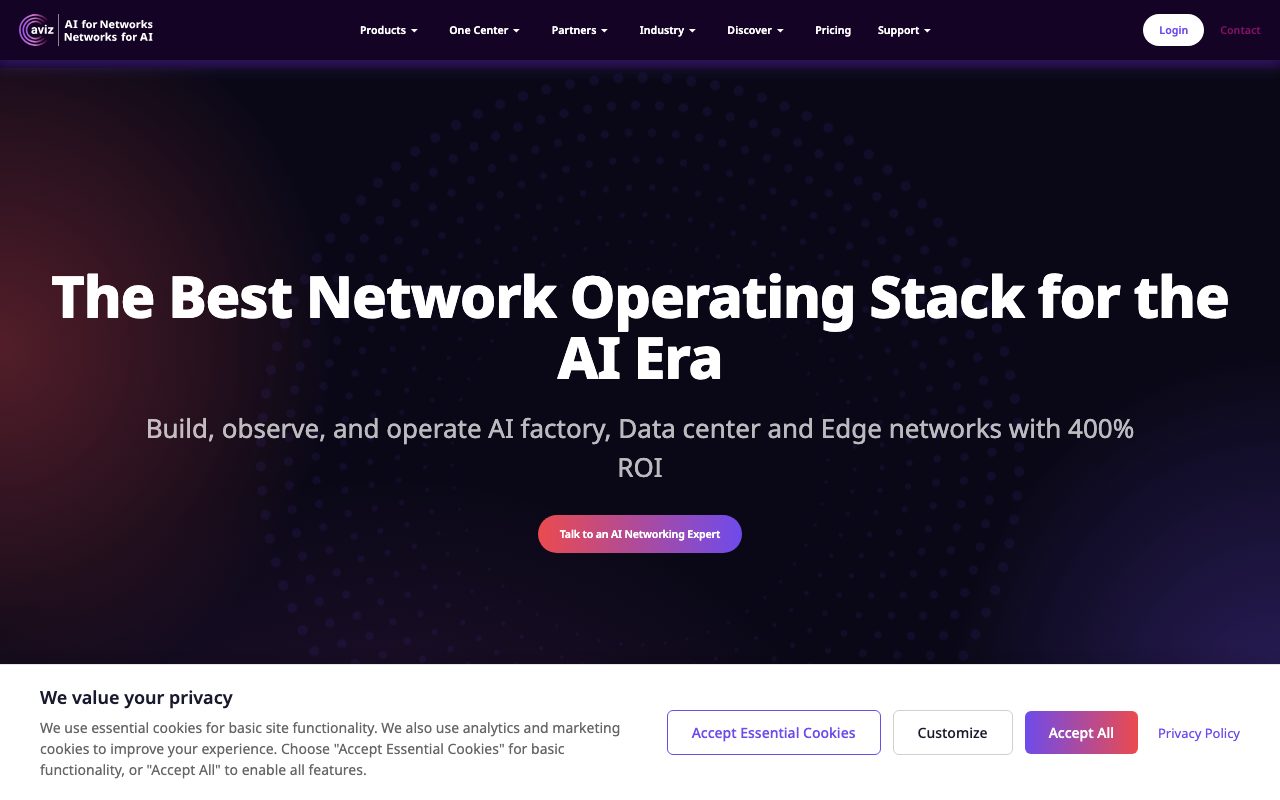 Aviz Networks website