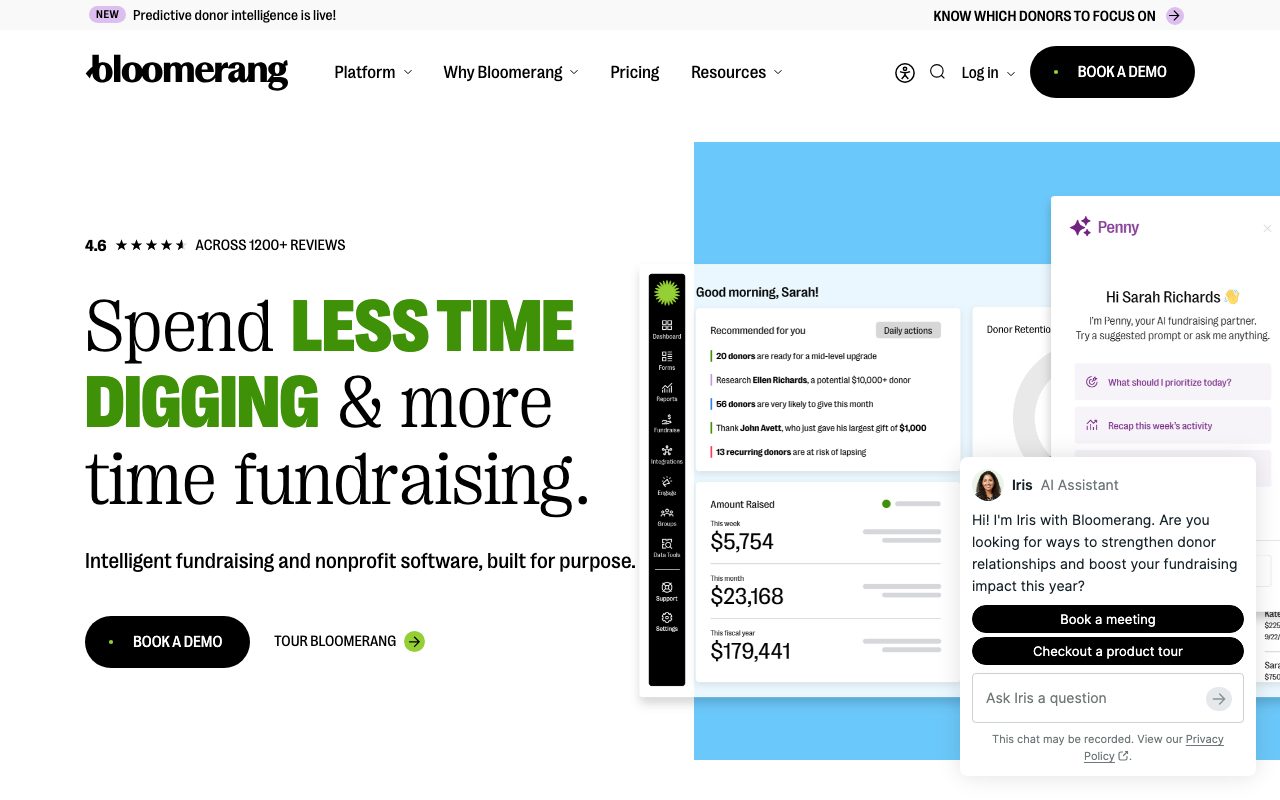 Bloomerang website