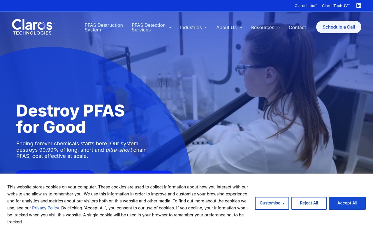 Claros Technologies website