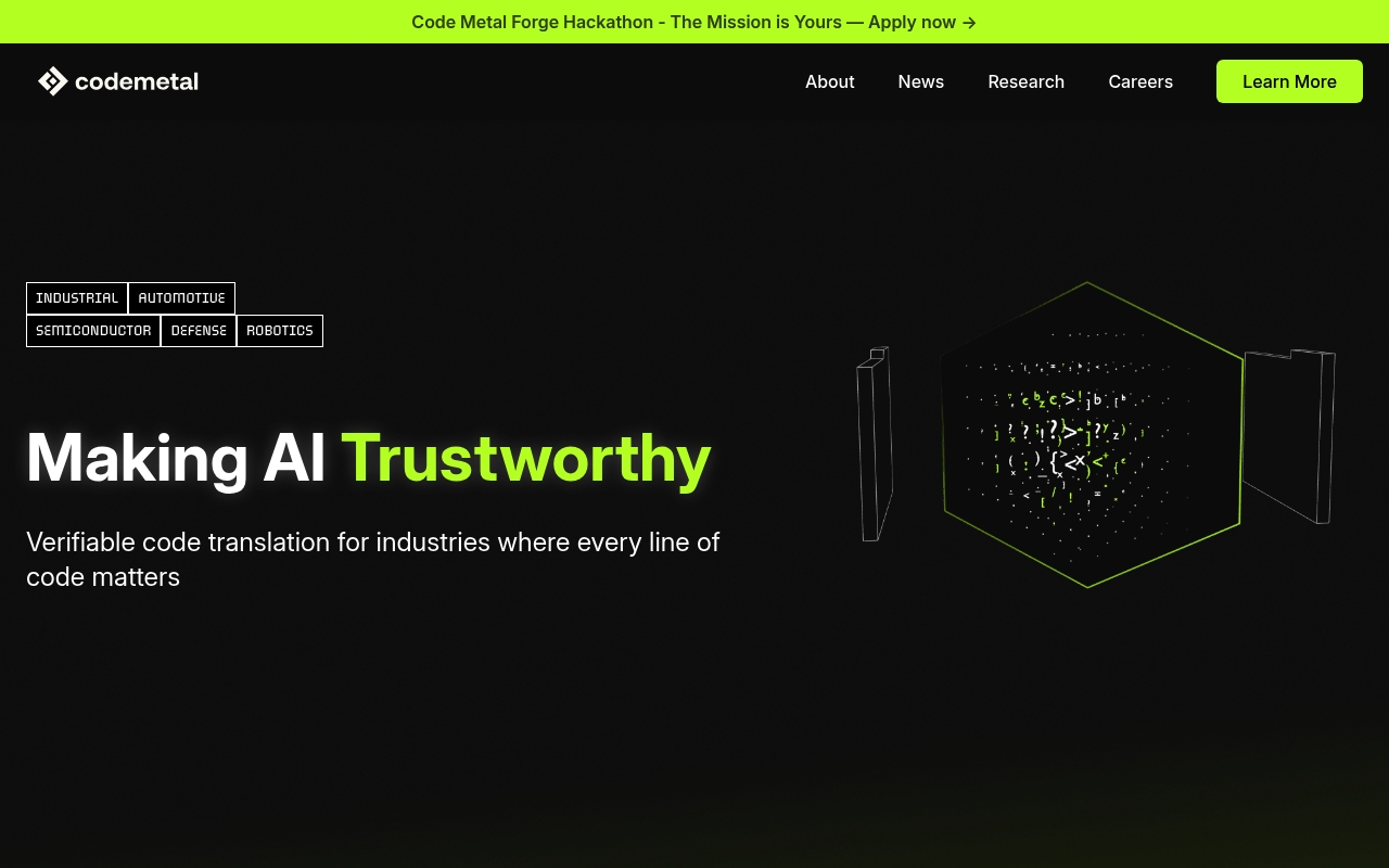 Code Metal website