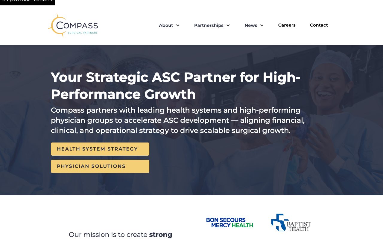 Compass Surgical Partners website