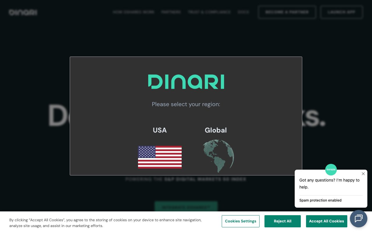 Dinari website