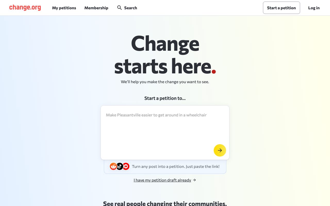 Change website