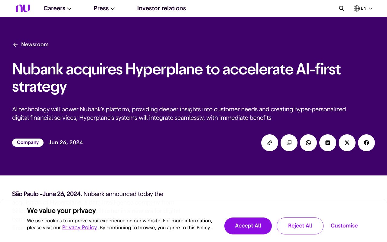 Hyperplane AI website