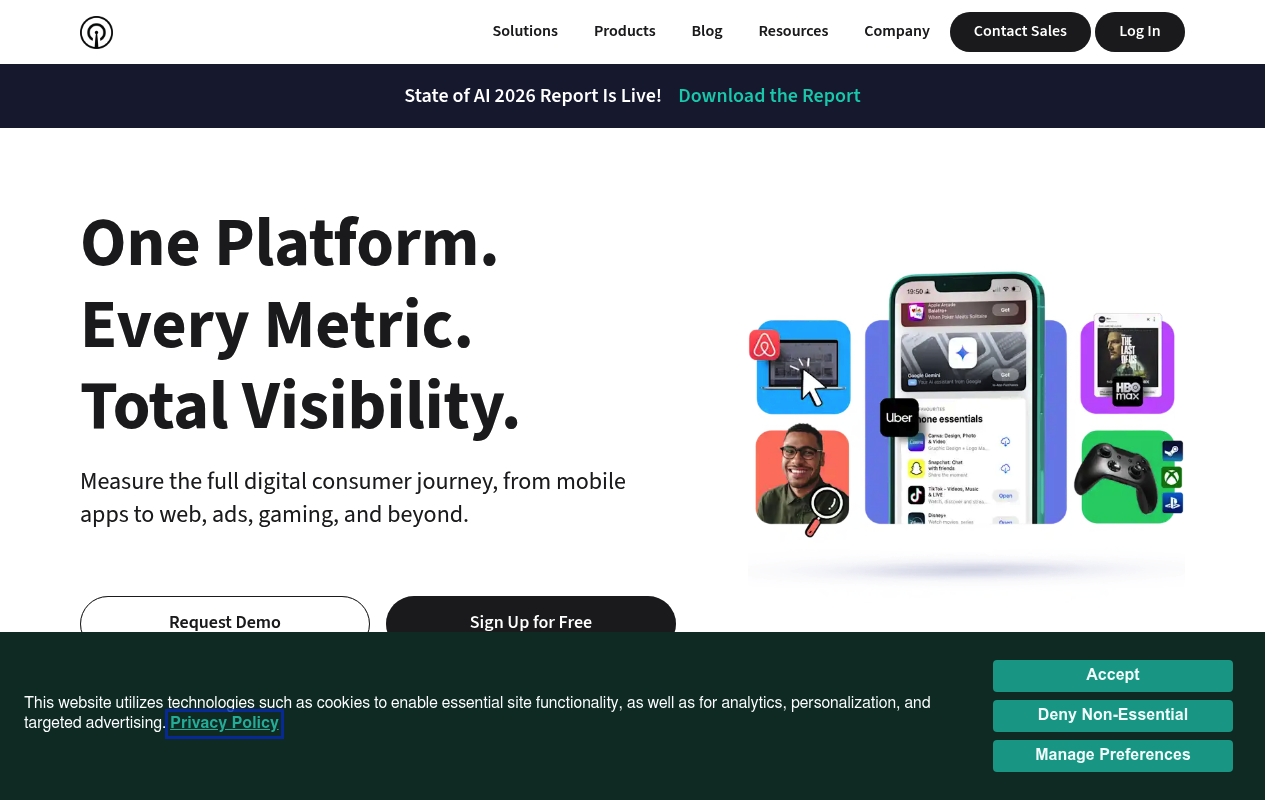 Sensor Tower website