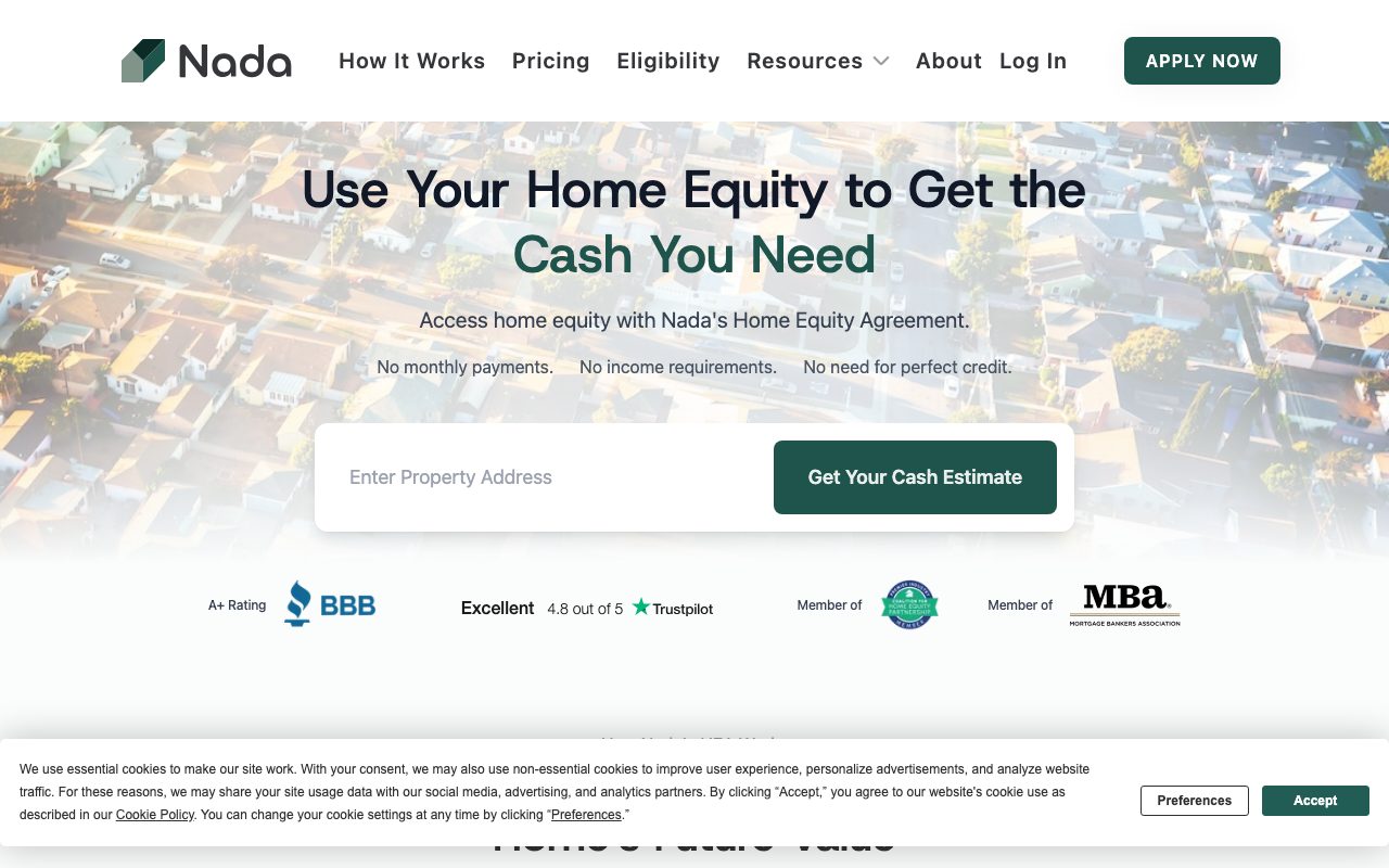Nada website