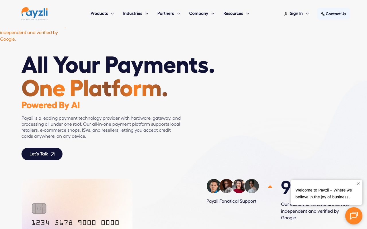 Payzli website