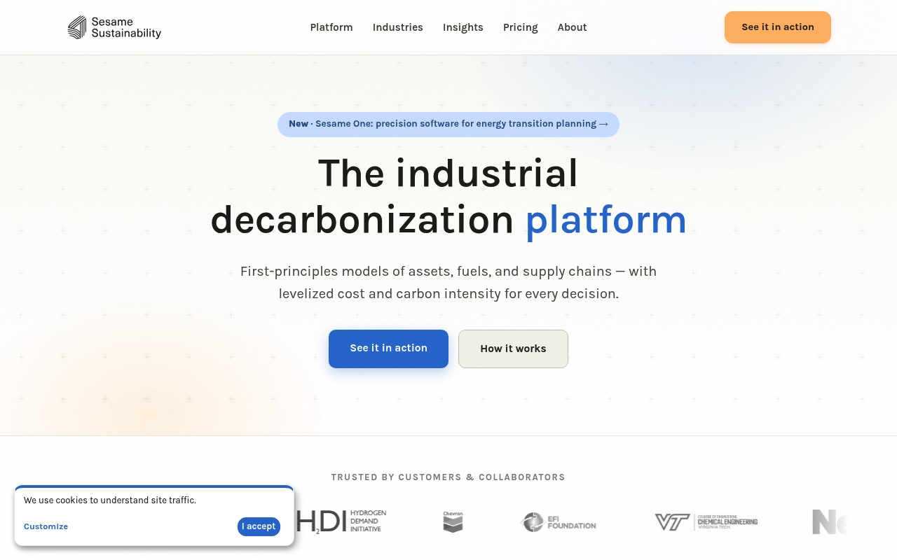 Sesame Sustainability website