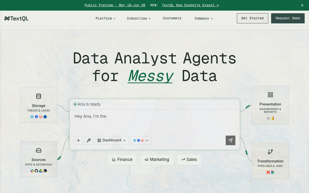 TextQL website