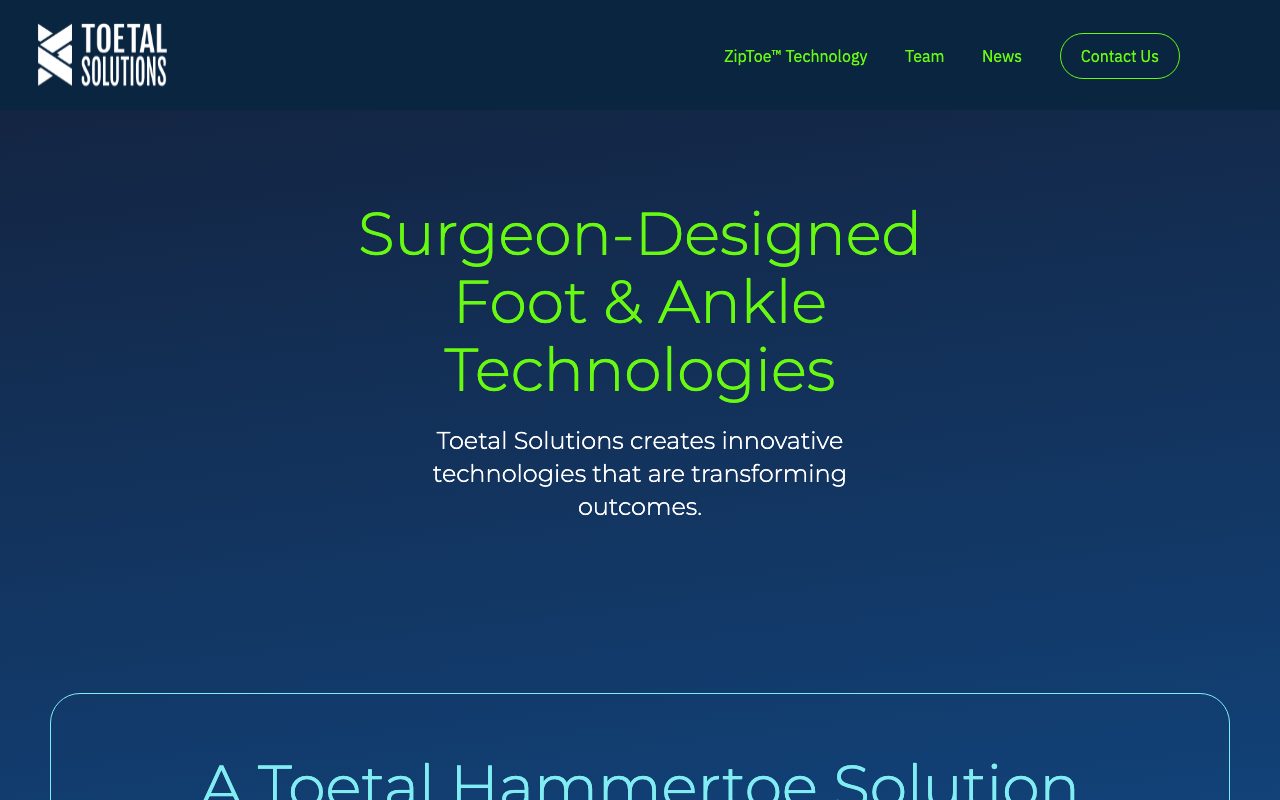 Toetal Solutions website