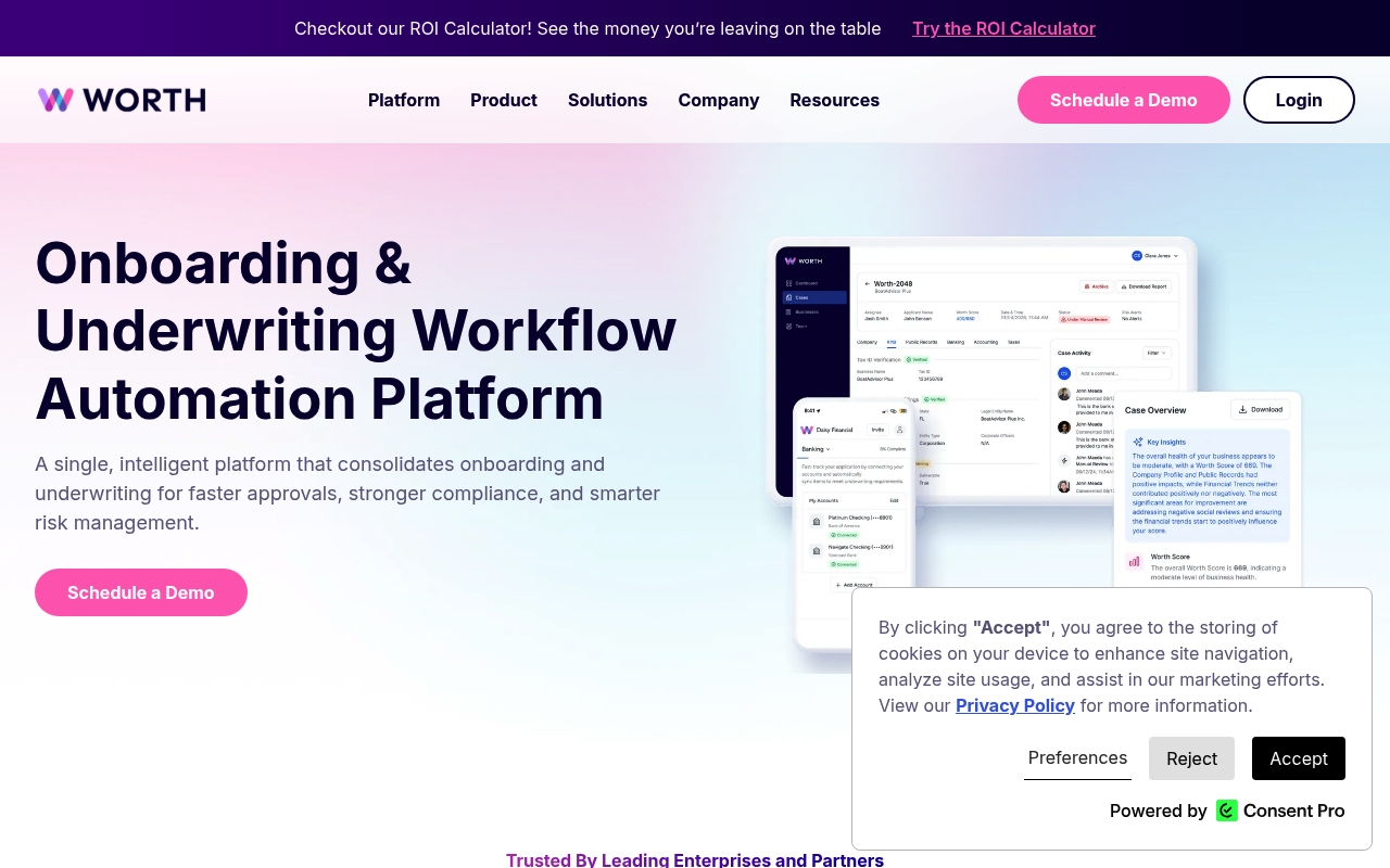 Worth AI website