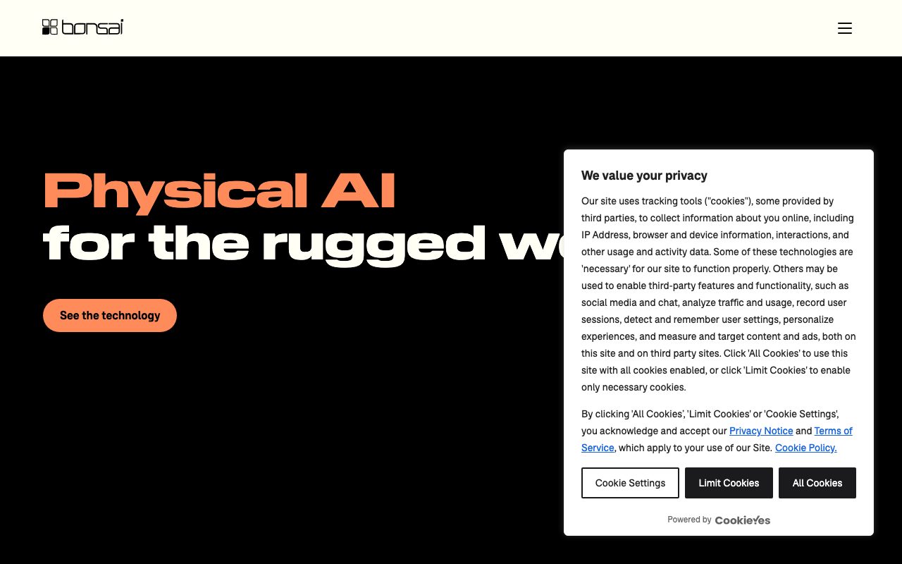 Bonsai Robotics website
