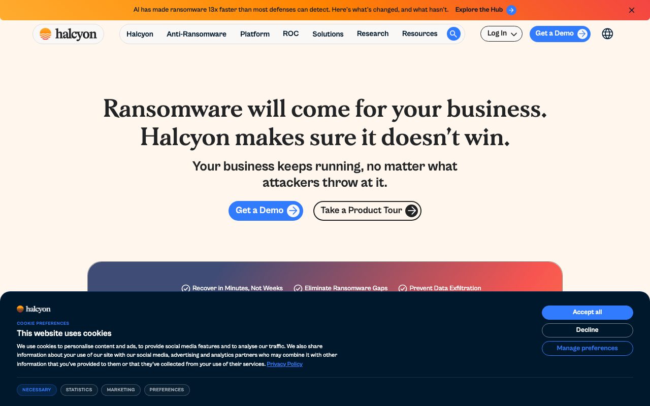 Halcyon website