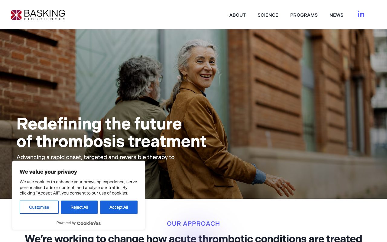 Basking Biosciences website