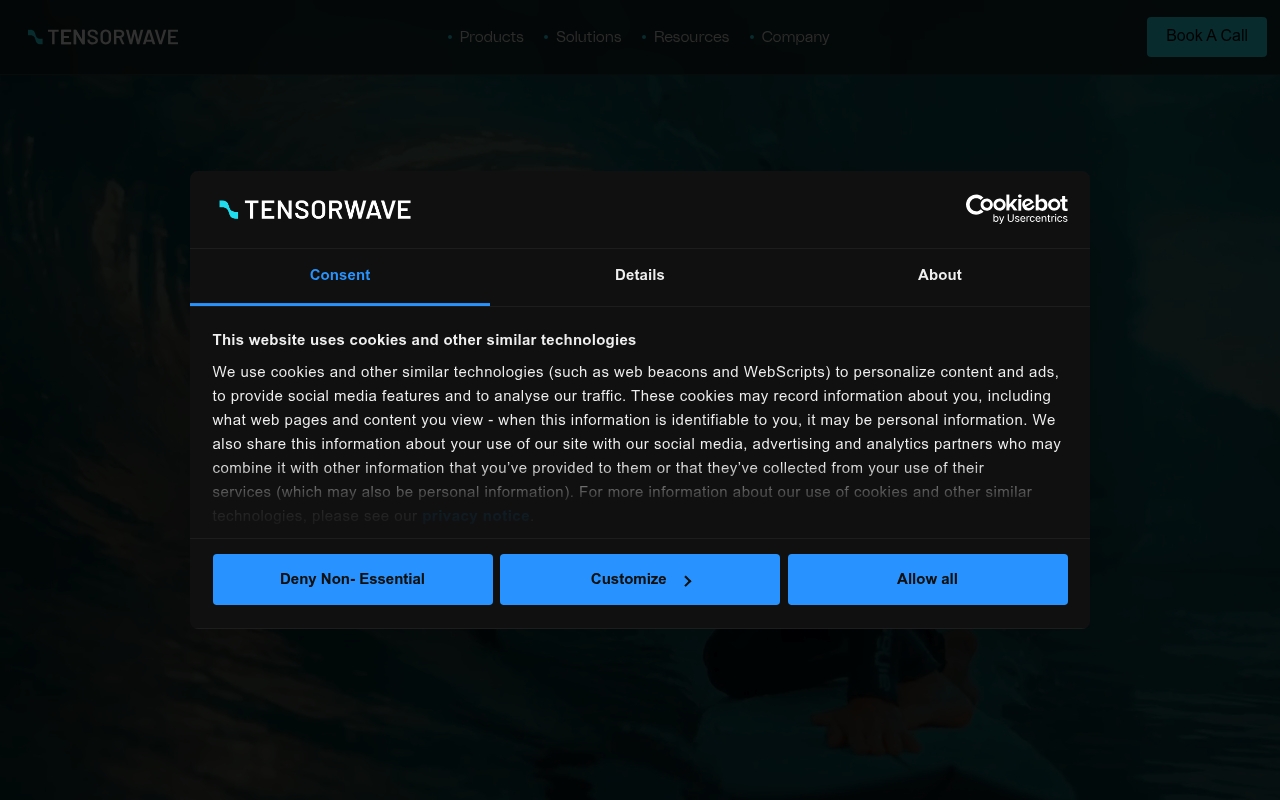 TensorWave website