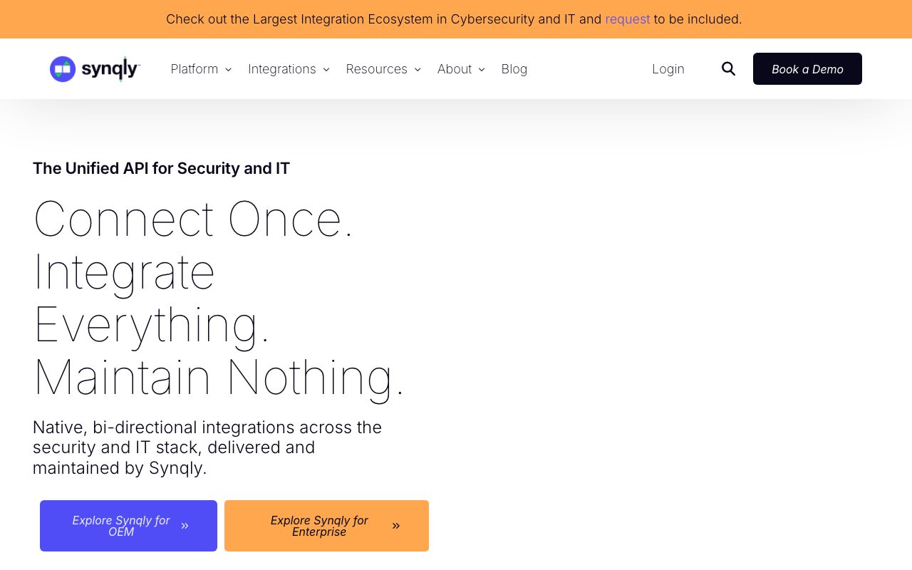 Synqly website