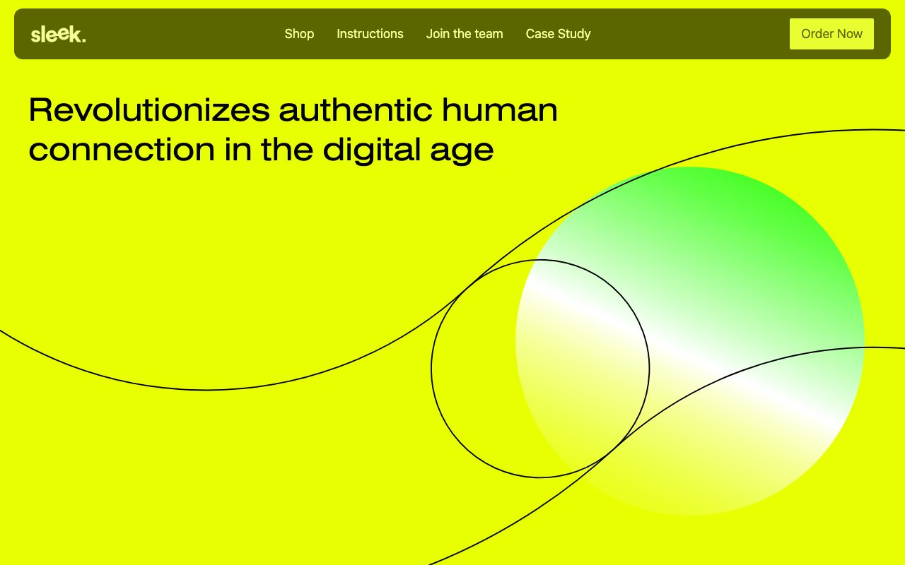 Sleek website