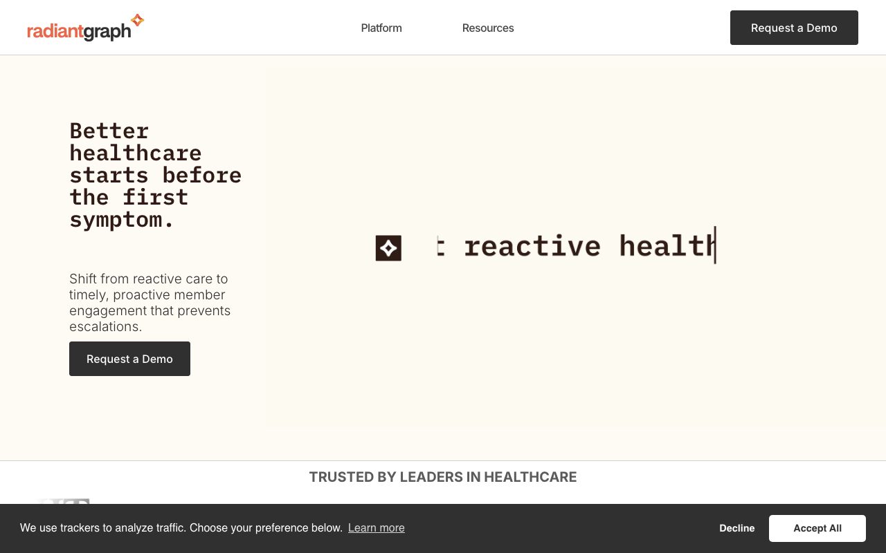 RadiantGraph website