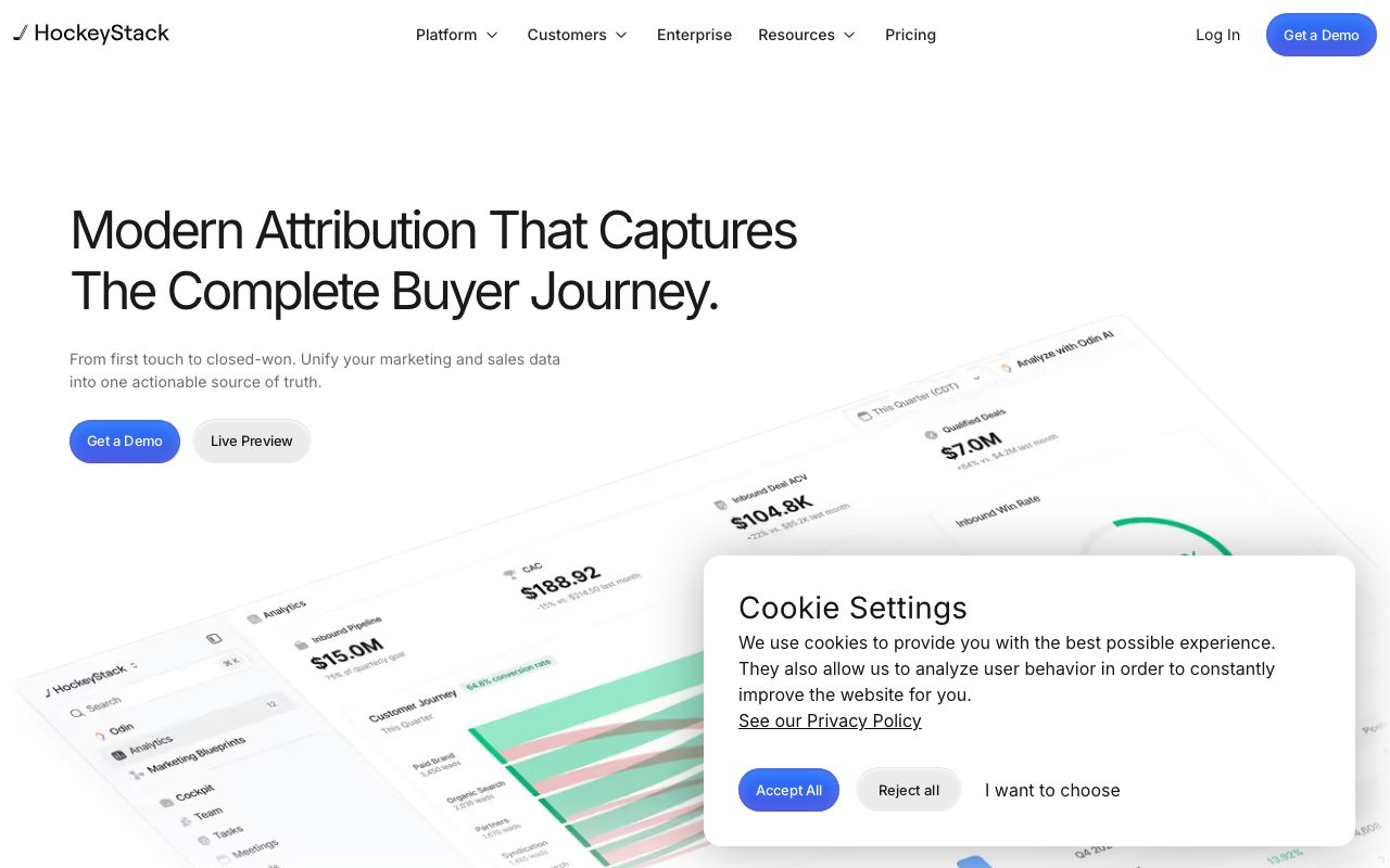 HockeyStack website