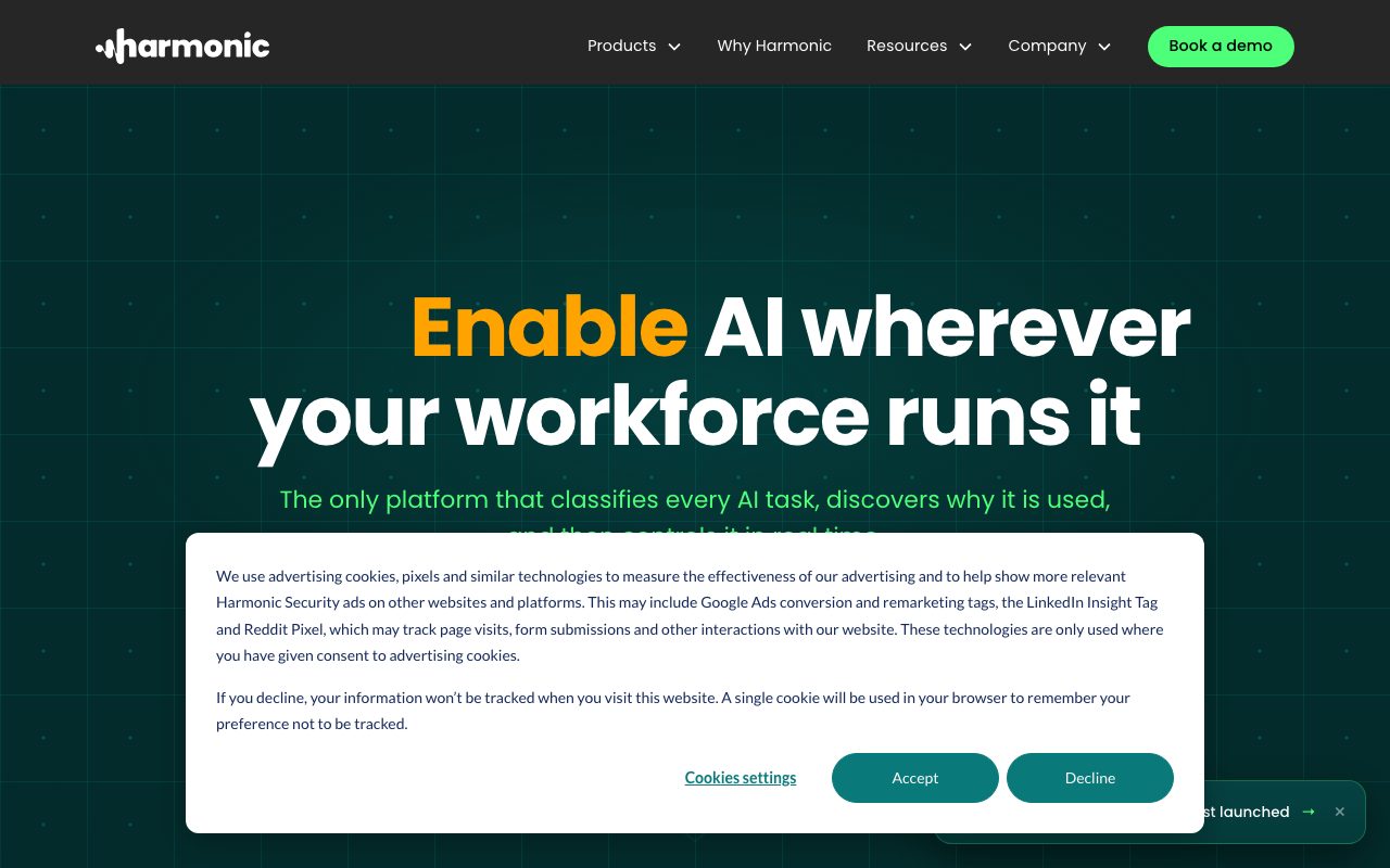 Harmonic Security website