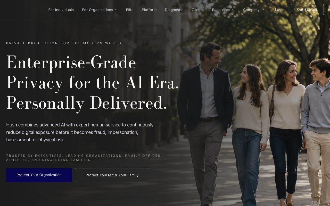 Hush website