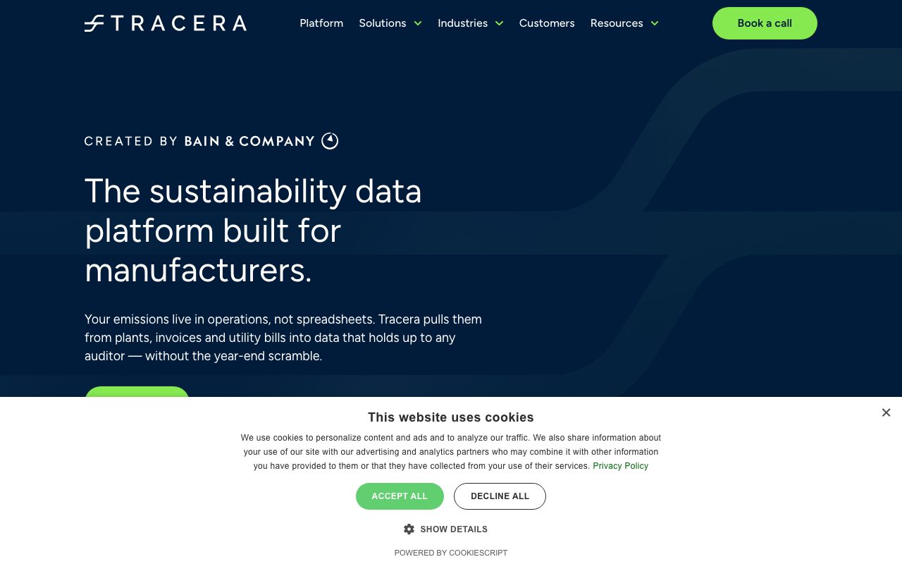 Tracera website