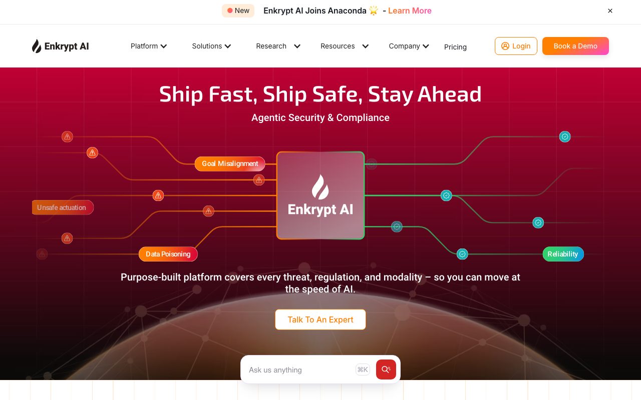 Enkrypt AI website