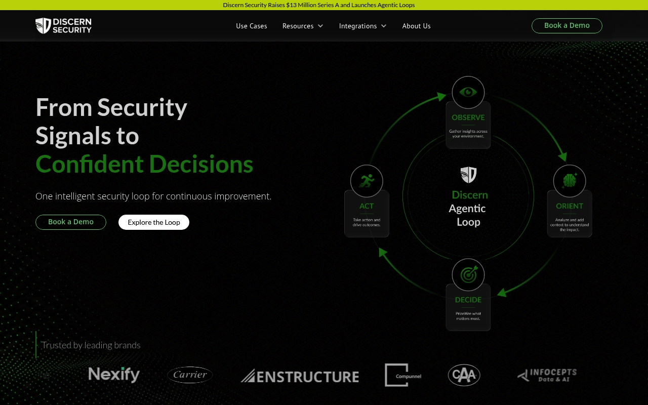 Discern Security website