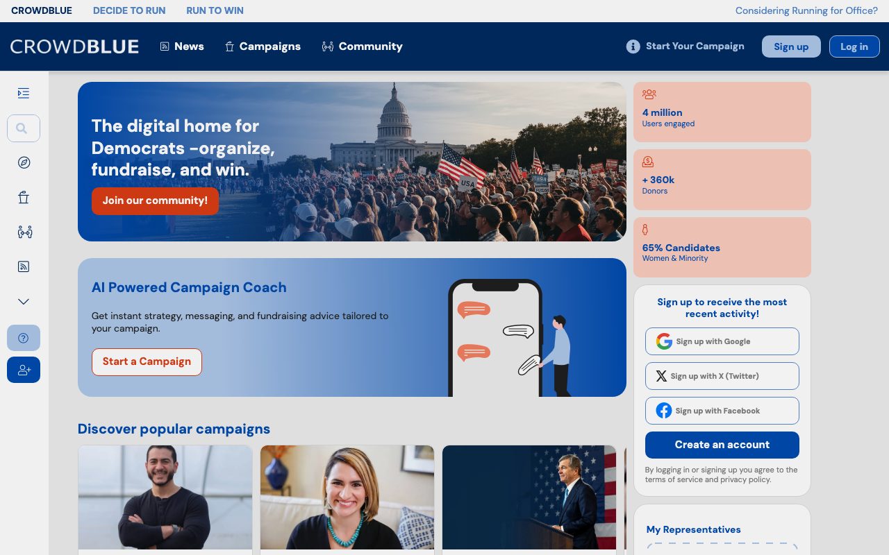 Crowdpac website
