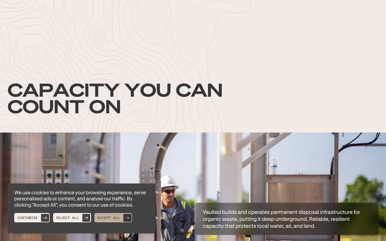 Vaulted Deep website