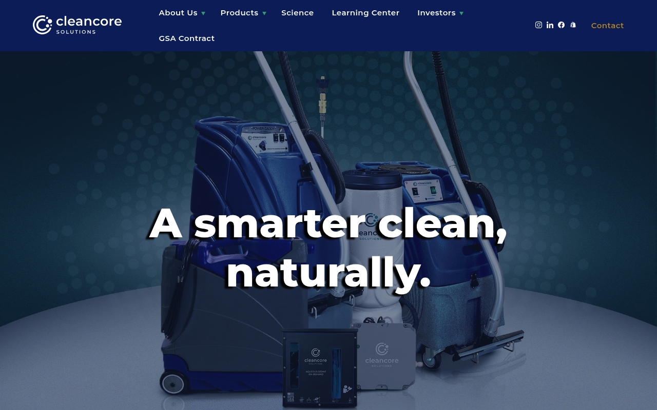CleanCore Solutions website