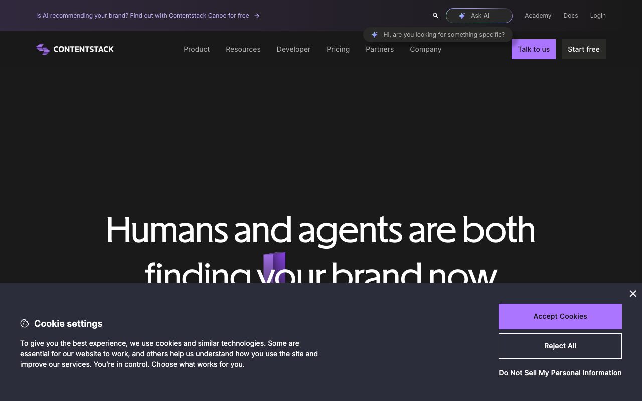 Contentstack website