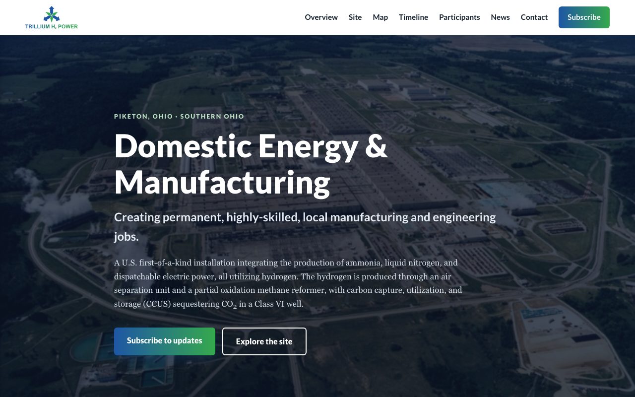 Trillium H2 Power website