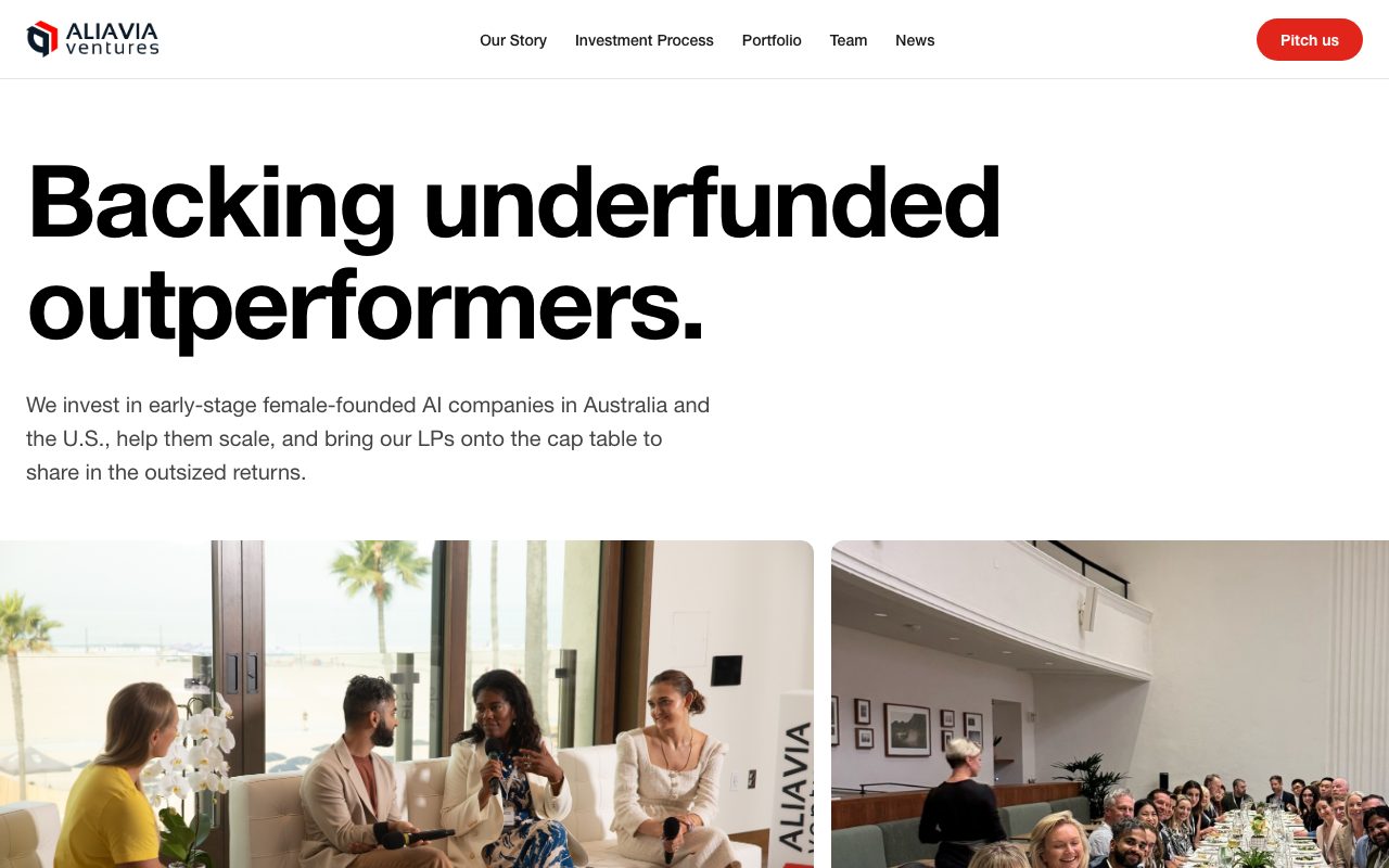 ALIAVIA Ventures website