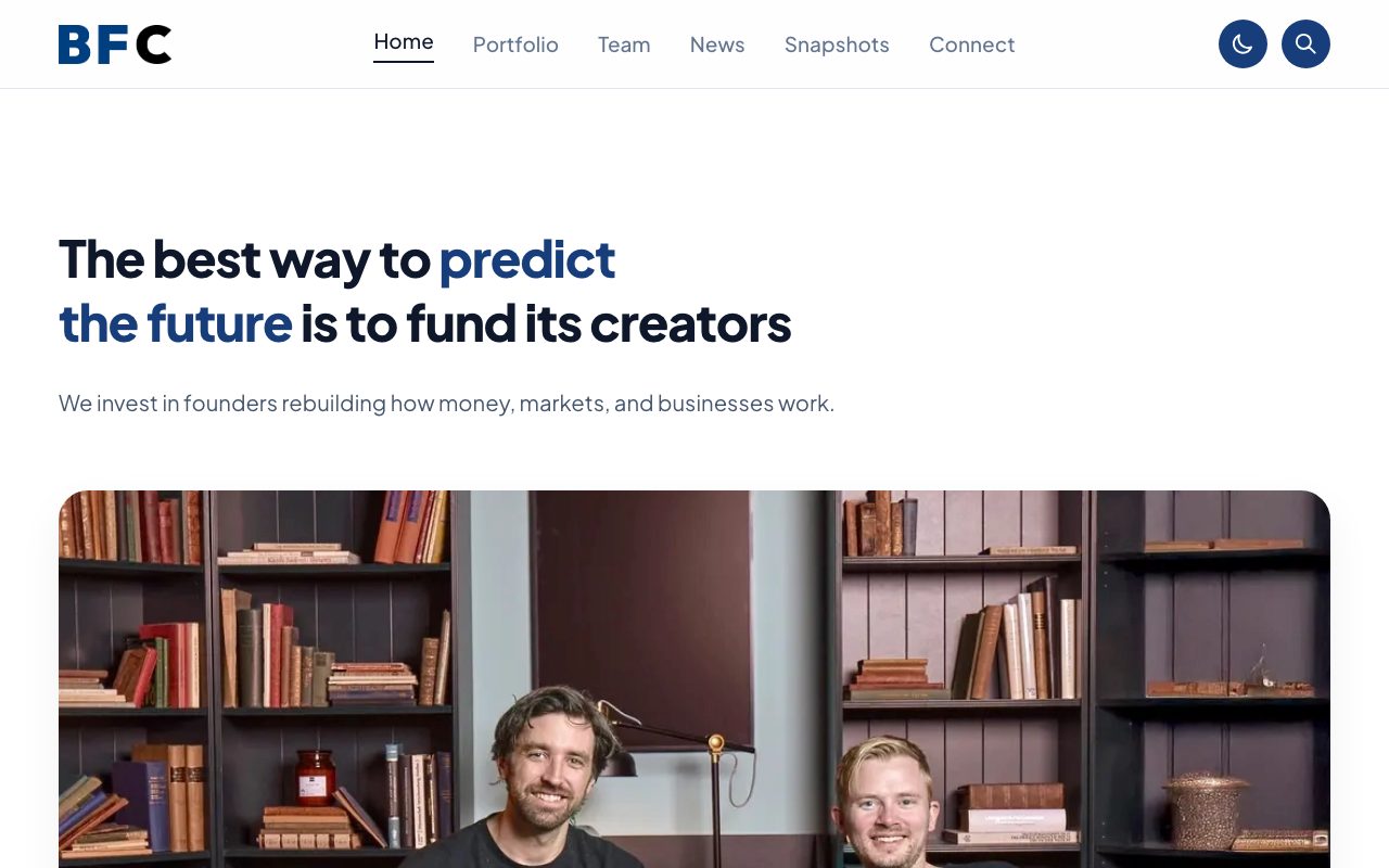 Blockchain Founders Capital website