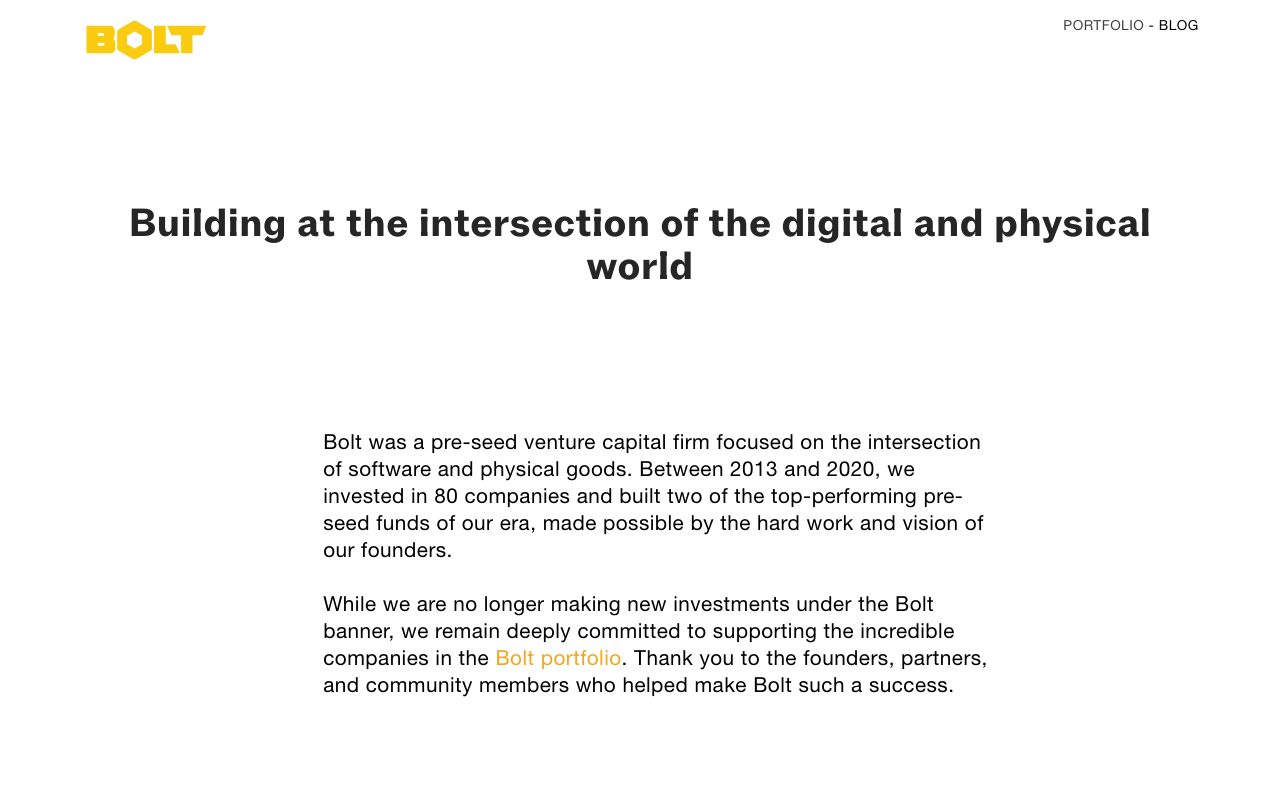 Bolt website